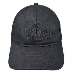 Wild Turkey Baseball Cap Black White Hat One Size Slideback Distilling Co DSP